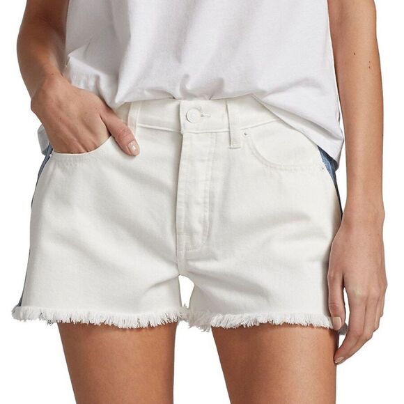 NEW 7 FOR ALL MANKIND
Monroe Colorblock Cut Off Denim Shorts - Picture 4 of 10